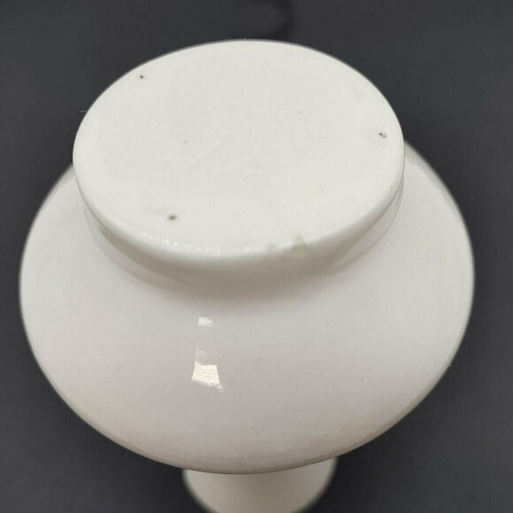 Ceramic Vase With Blue Floral Design & Turquoise Interior Marked Anna 1972 VTG - Picture 8 of 9